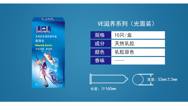 保護傘避孕套VE滋養(yǎng)系列爽滑裝(圖3)
